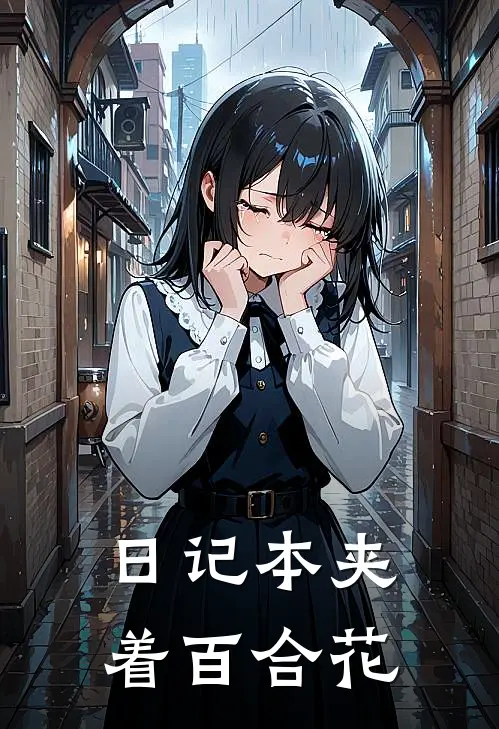 日记本夹着百合花